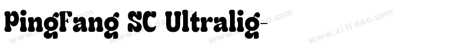 PingFang SC Ultralig字体转换